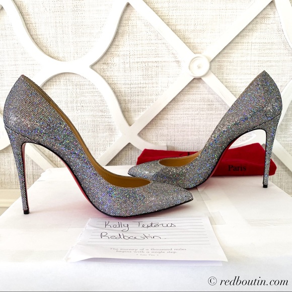 ❣️Sold Louboutin So Kate Silver Glitter Pumps - Picture 4 of 8